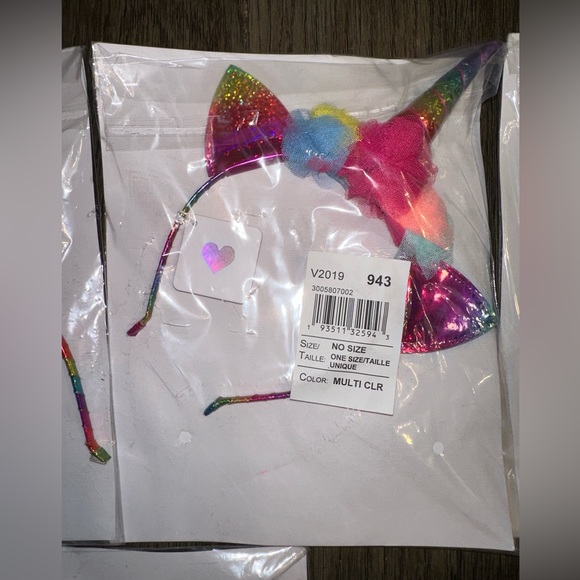 NWT 5 x Unicorn Headbands from Children’s Place Party Favors Stocking Stuffer - Picture 2 of 3